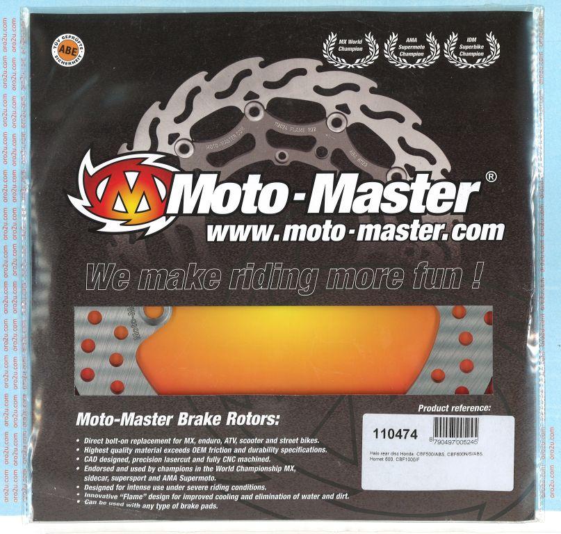 DISC BRAKE REAR HALO, MOTO-MASTER 110474 HONDA CBR600 11-13, CBF600 04-13