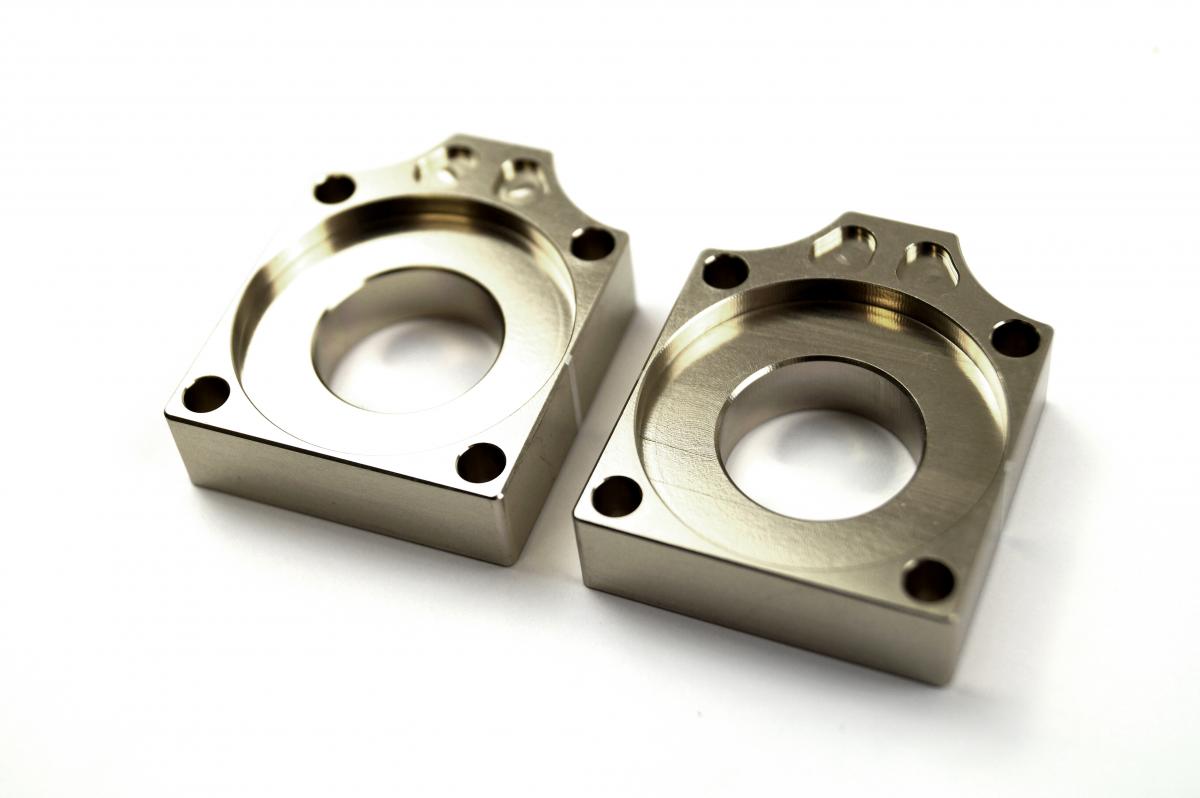 CHAIN ADJUSTER AXLE BLOCKS HONDA CRF150R 07-23 TITANIUM