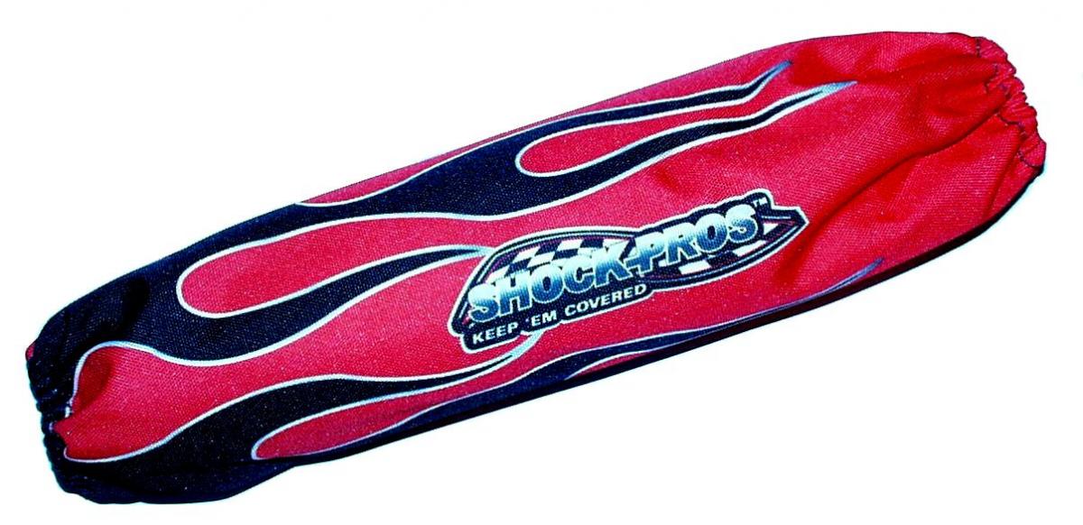 RED FLAME FRONT SHOCK COVER SET