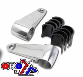 HEAVY DUTY POLISHED HEADLIGHT BRACKET WITH SHIMS, Sold in pairs