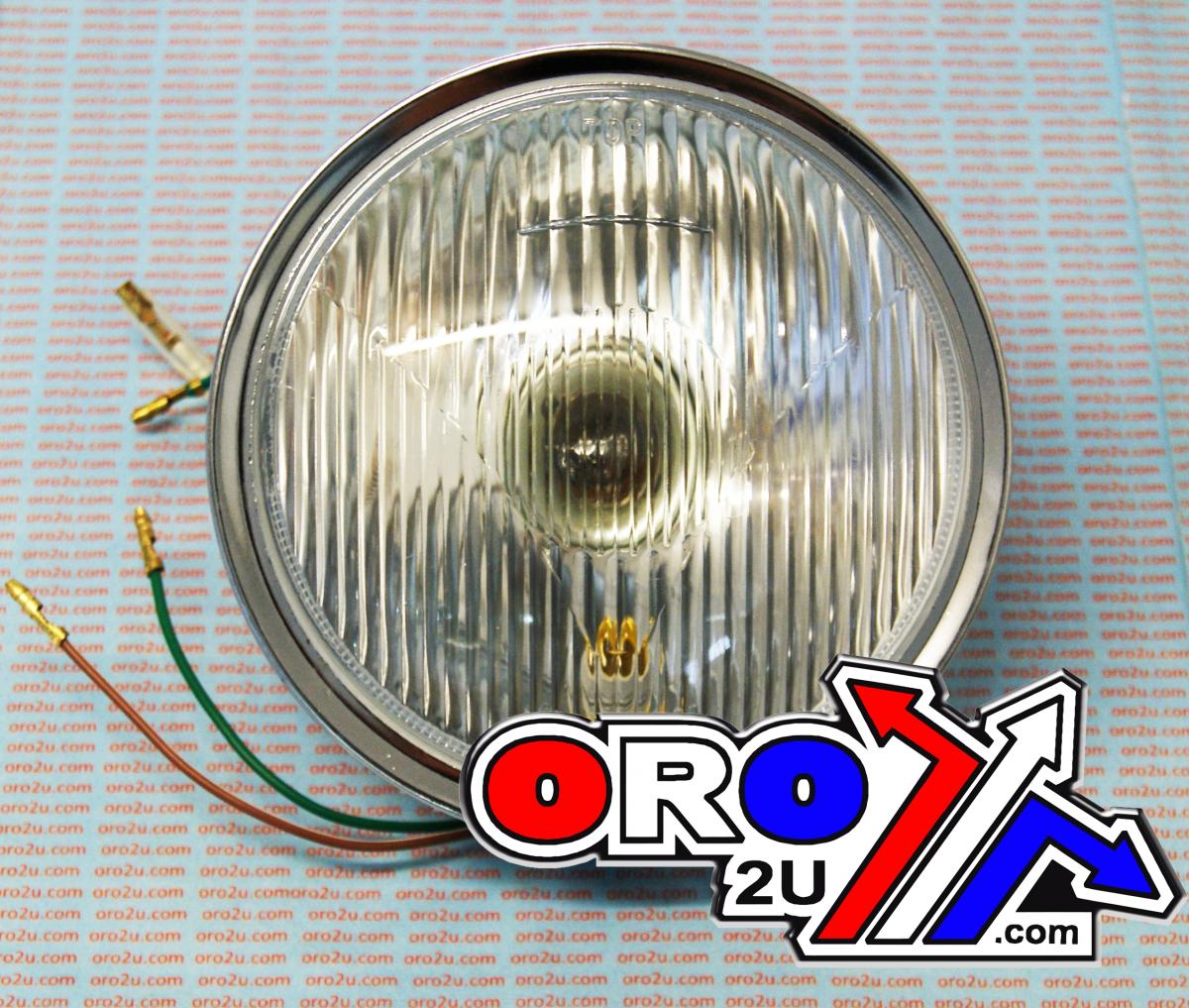 HEADLIGHT UNIT YAMAHA DT50, WITH BA20D BULB 6V 25/25W, 150mm DIA.