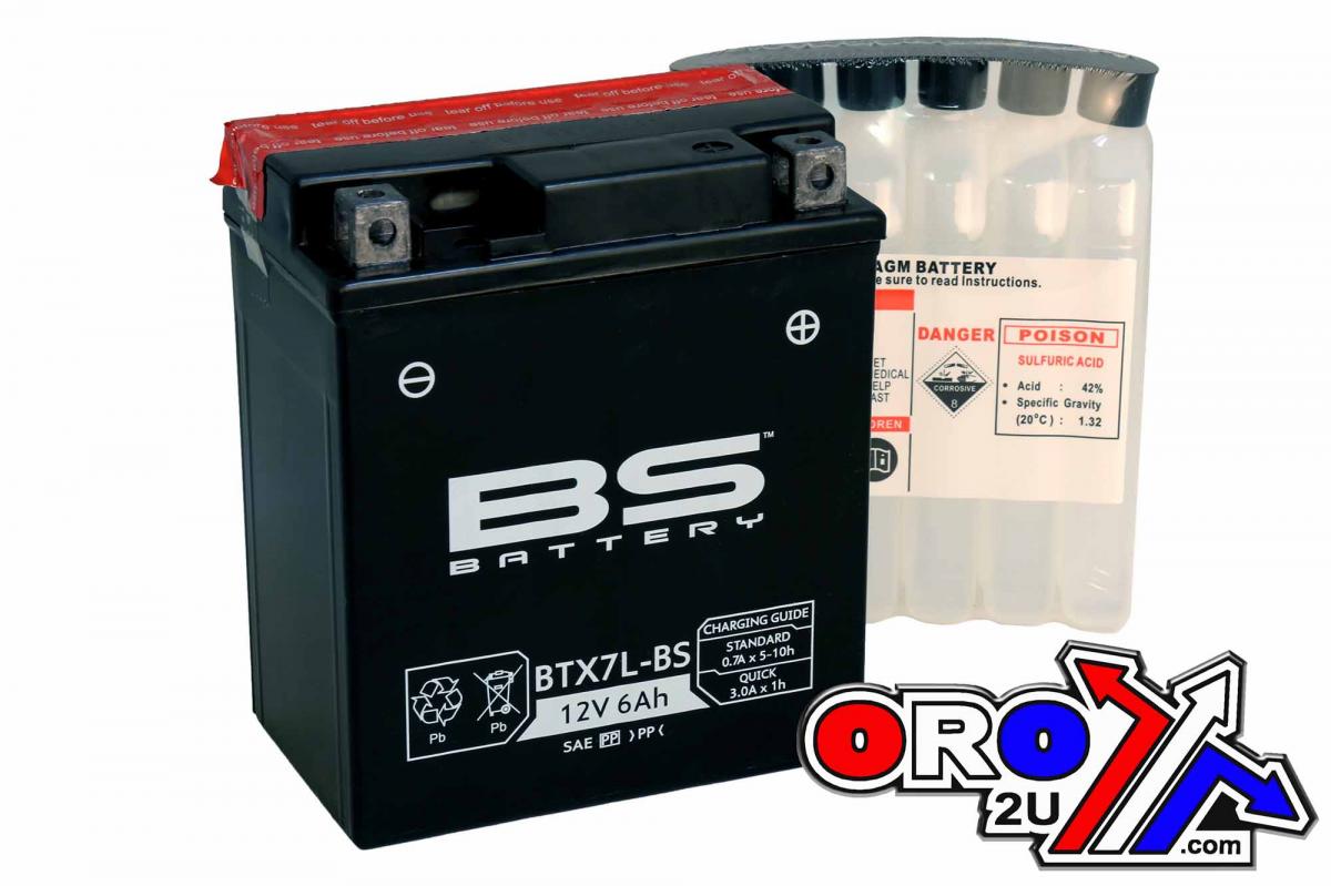 BATTERY YTX7L-BS 12V, BS Maintenance Free BTX7L-BS, BS-BTX7L-BS