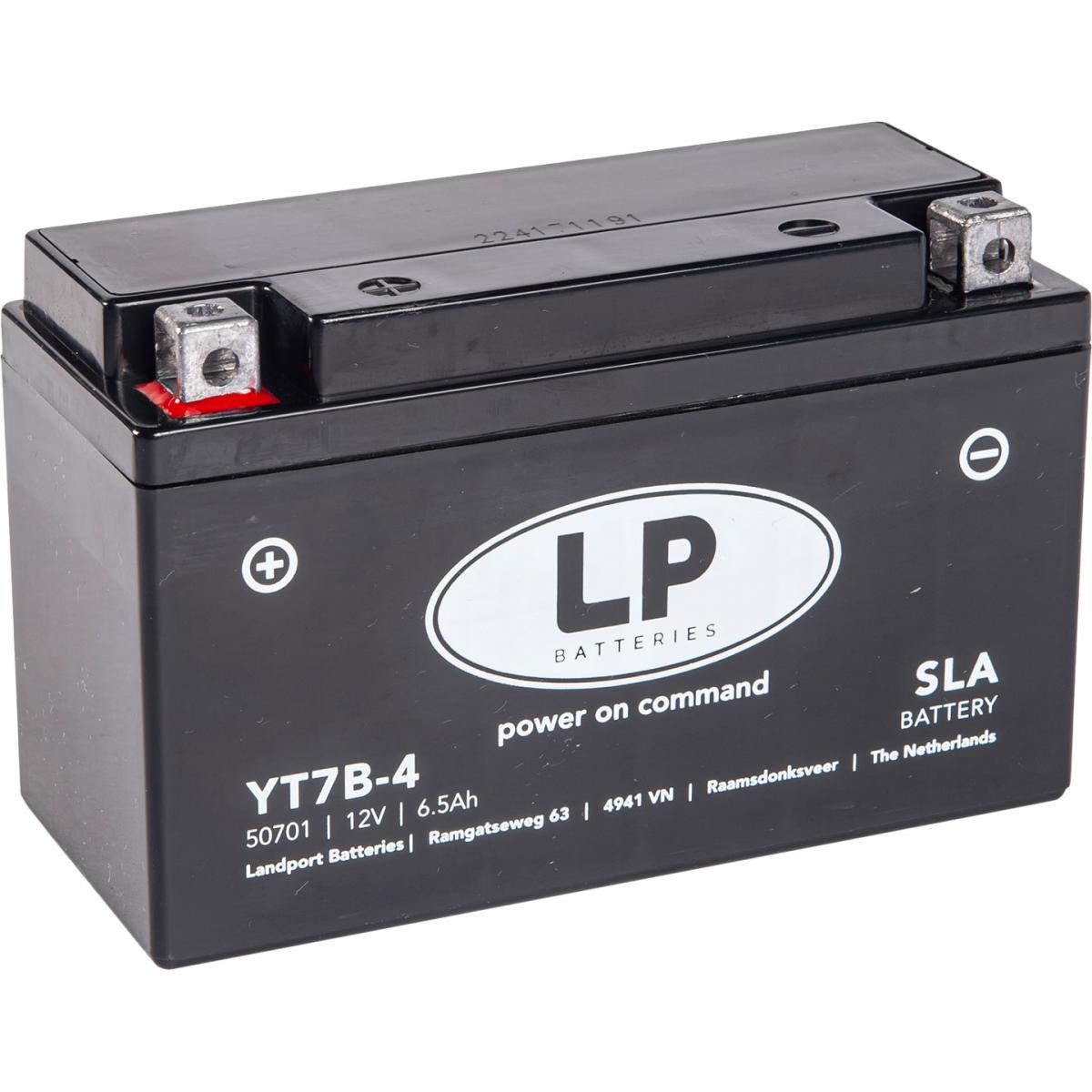 BATTERY YT7B-4 12V 6.5Ah. SEALED LEAD, (SAME AS YT7B-BS) YT7B-4, LT7B-4