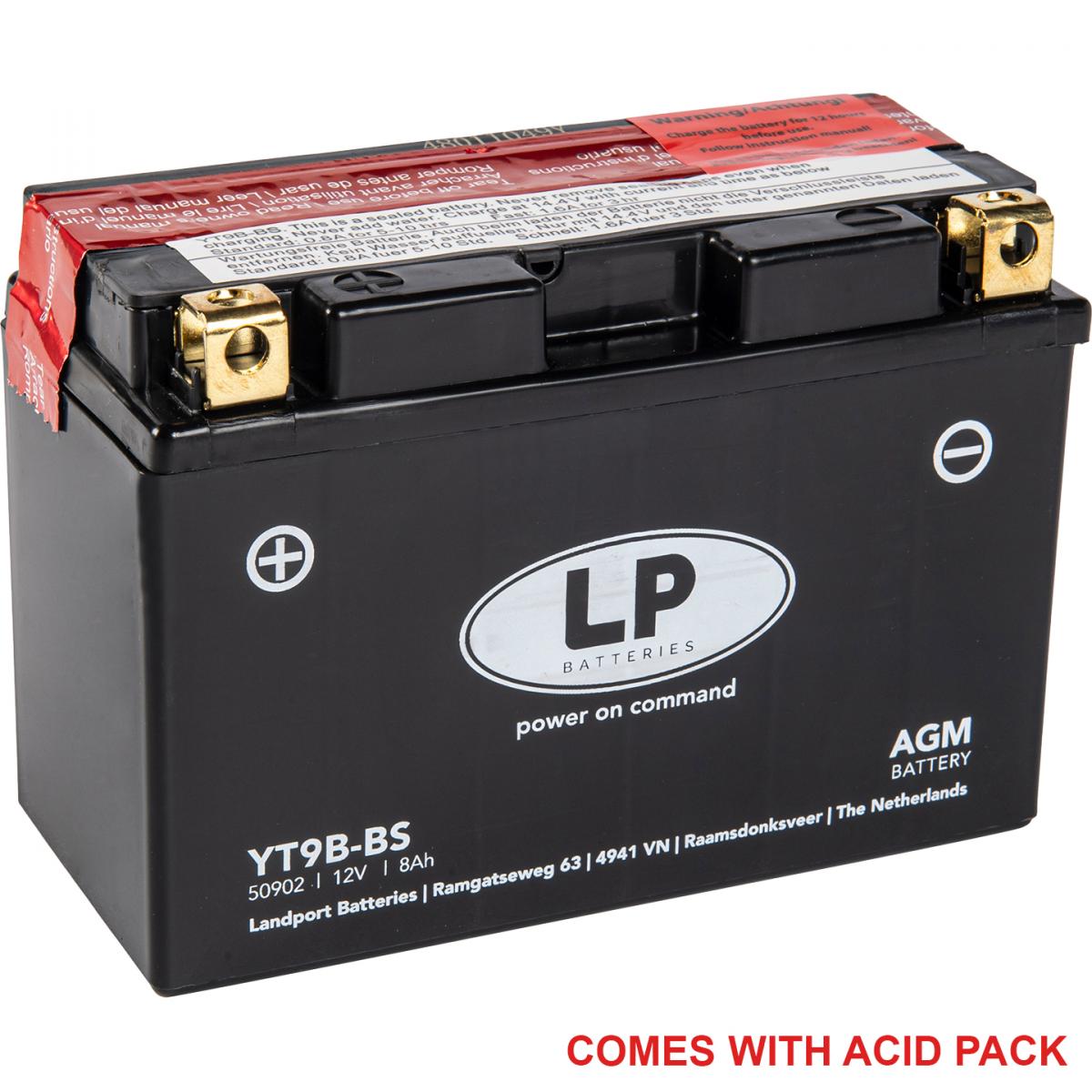 BATTERY YT9B-BS 12V 8Ah, AGM YT9B-BS, LT9B-BS