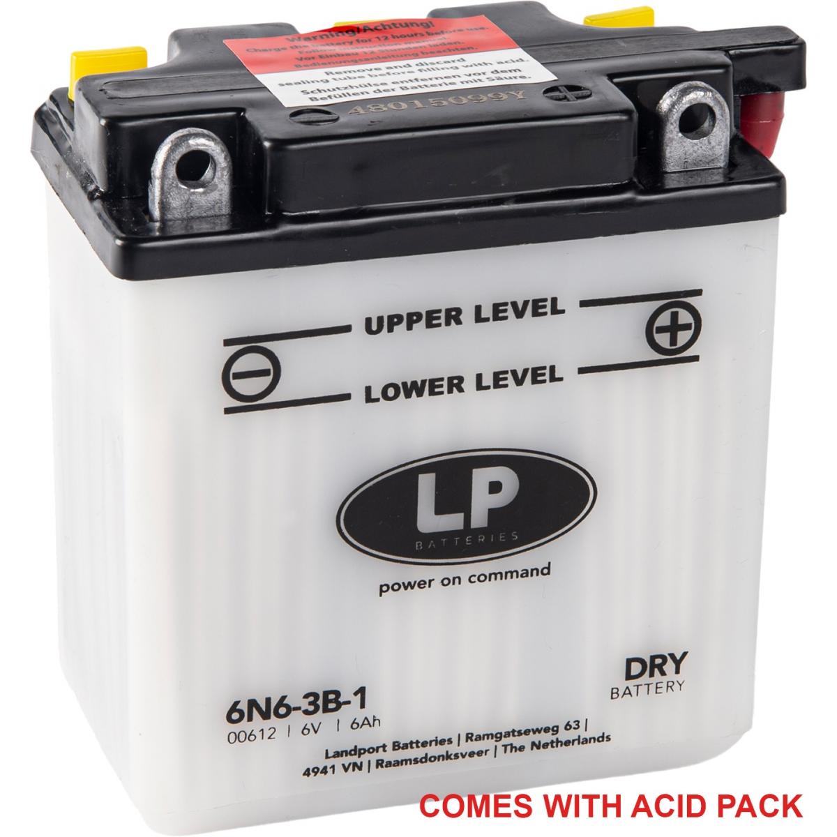 BATTERY 6N6-3B-1 6V 6Ah
