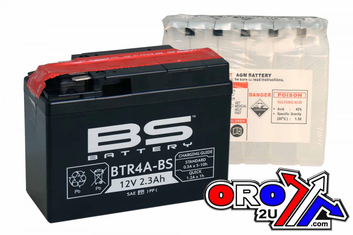 BATTERY YTR4A-BS 12V, BS MAINTENAN FREE, BTR4A-BS