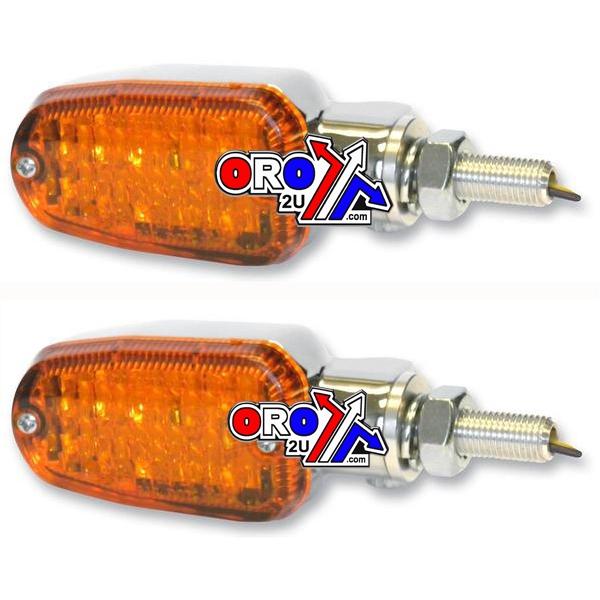 UNIVERSAL INDICATORS ALUMINUM CHROME, LED, E MARKED, 2 WIRE