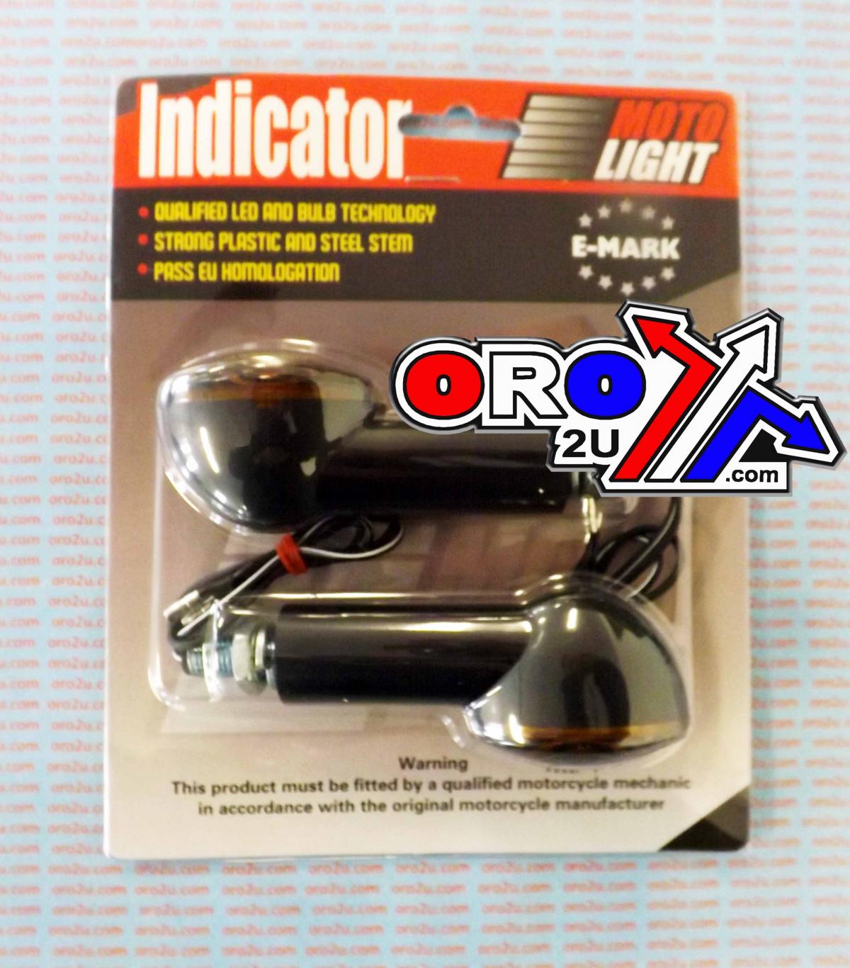 UNIVERSAL INDICATORS SMOKE 40mm STEM, SET/2, inc Bulb E MARKED