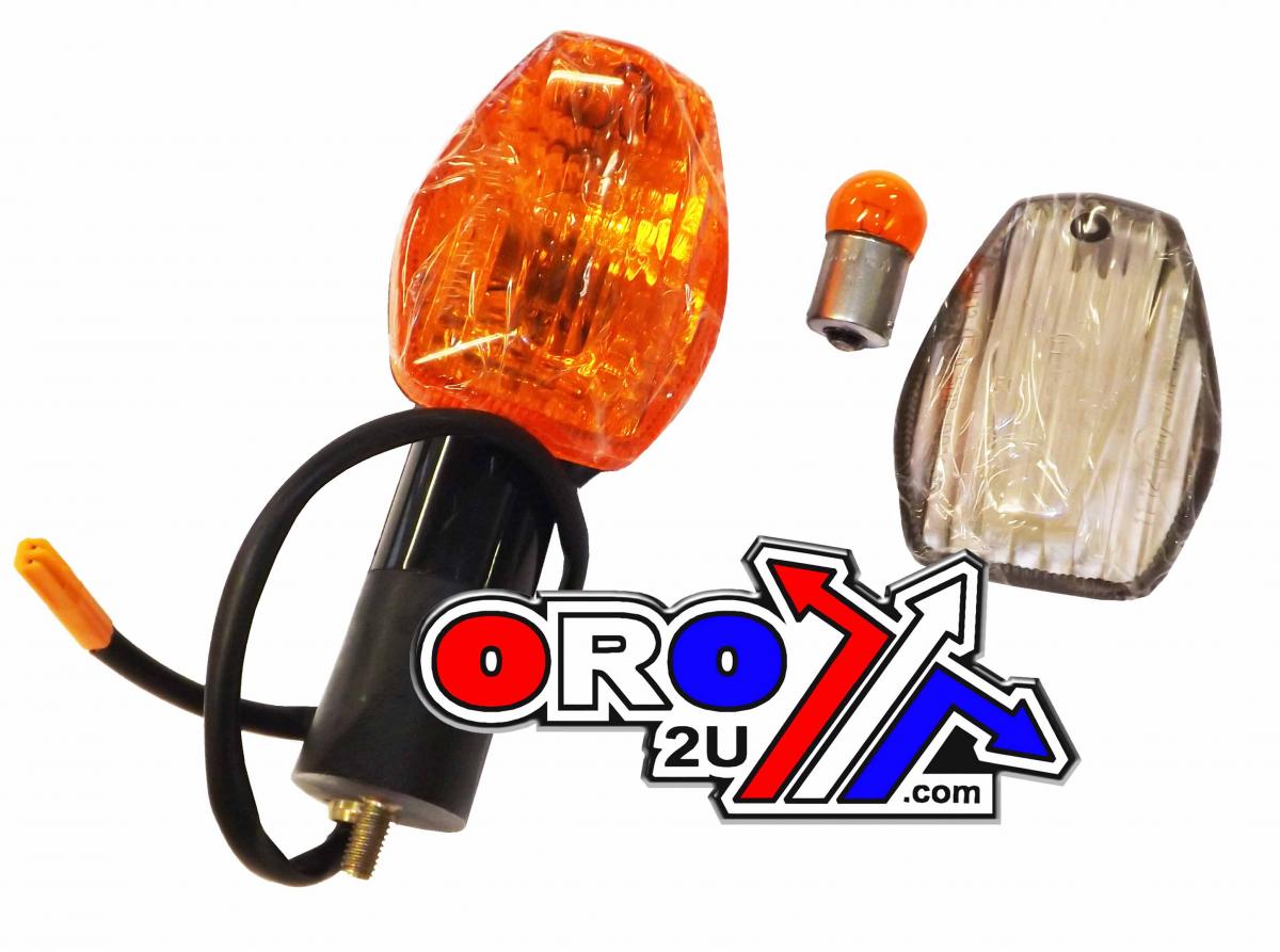INDICATOR AMBER / CLEAR LENS HONDA 70mm stem CBR 02>, FL/RR