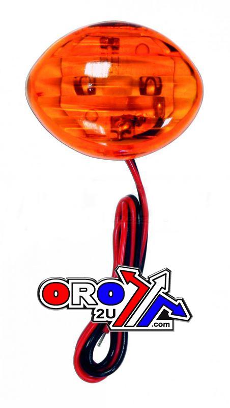 SINGLE OVAL INDICATOR LED, C.E, Orange 35x30mm