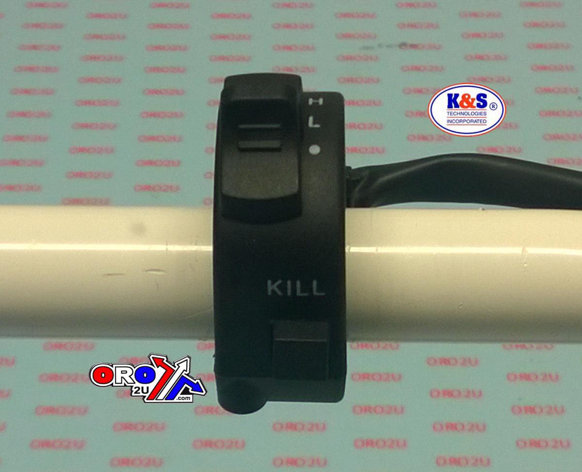 UNIVERSAL HANDLEBAR SWITCH, HEADLIGHT & KILL, 20mm WIDTH