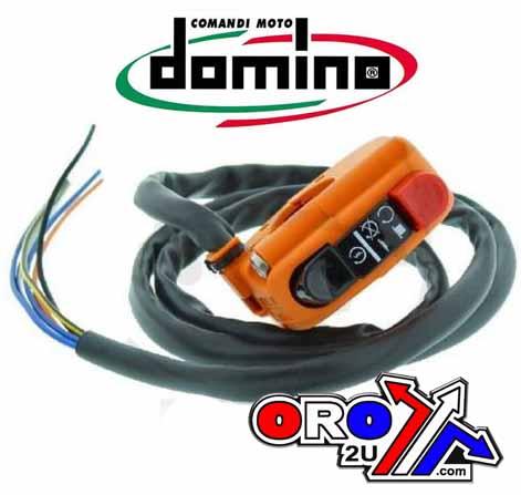 UNIVERSAL R/H SWITCH, KILL / STARTER, DOMINO (ORANGE)