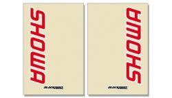 FORK DECAL SHOWA CLEAR/RED, BLACKBIRD DECAL SET