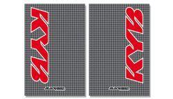 FORK DECAL KAYABA RED/CARBON, BLACKBIRD DECAL SET
