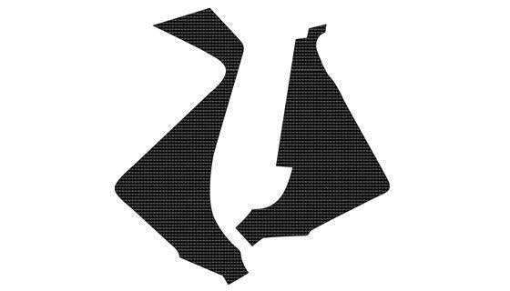 AIRBOX DECAL CARBON LOOK, BLACKBIRD SUZUKI RM-Z450 2005-2007