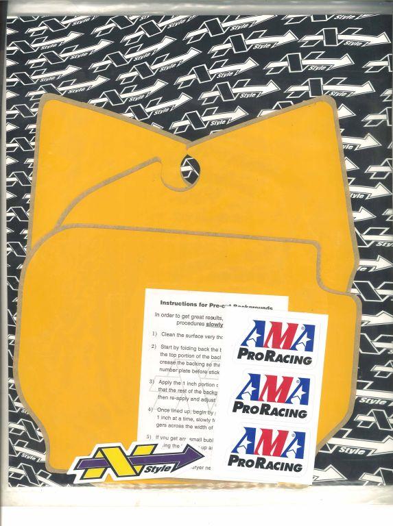 YELLOW BACKGROUNDS KAWASAKI KX100 B/W 1995-1997