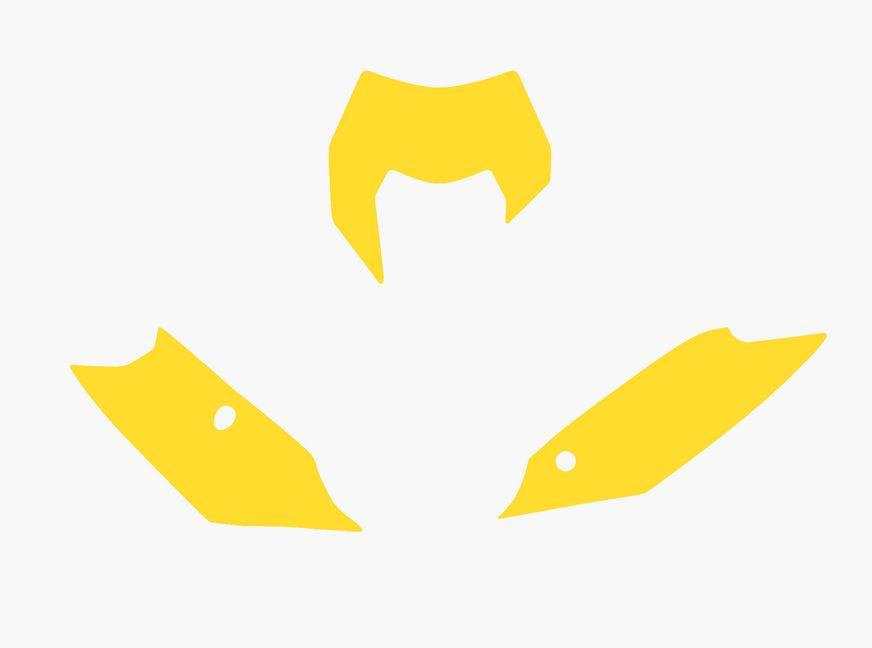 YELLOW BACKGROUND KTM EXC 125-250 2014-2016, EXC-F 250-450 2014-2016