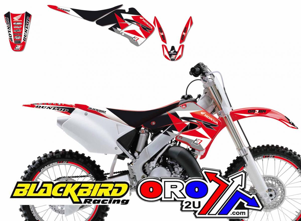 HONDA CR125/CR250 2000-2001 DREAM 3 DECAL KIT, BLACKBIRD 8138E