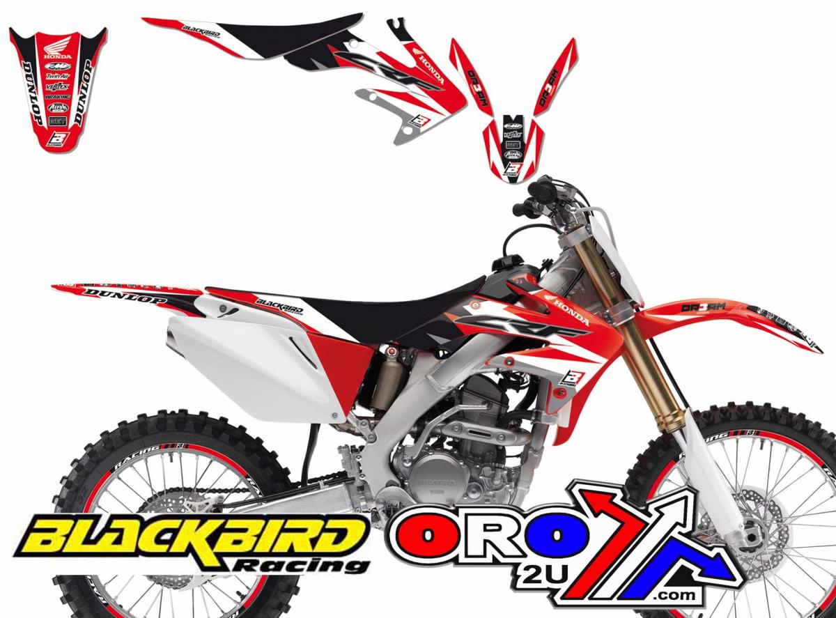 HONDA CRF250R 2004-2009 DREAM 3 DECAL KIT, BLACKBIRD