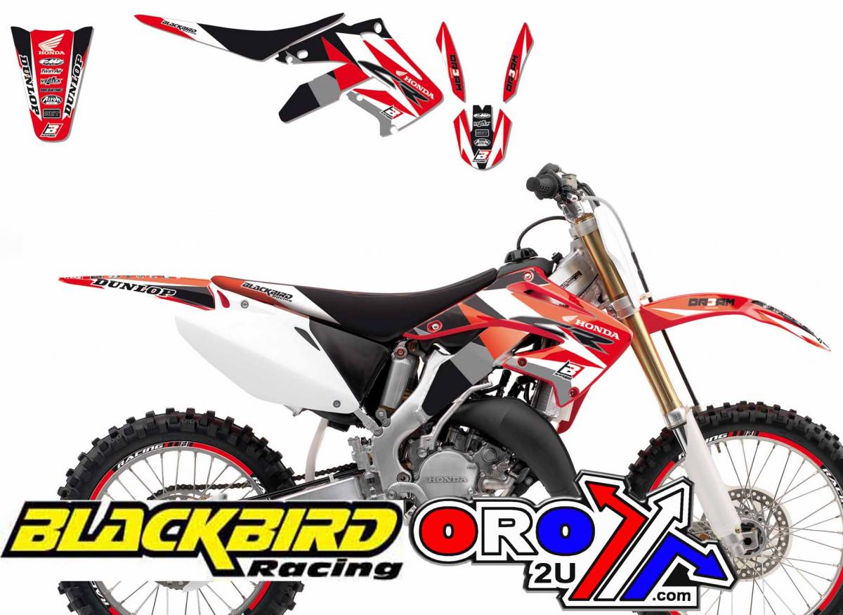 HONDA CR125/250 2002-2007 DREAM 3 DECAL KIT, BLACKBIRD
