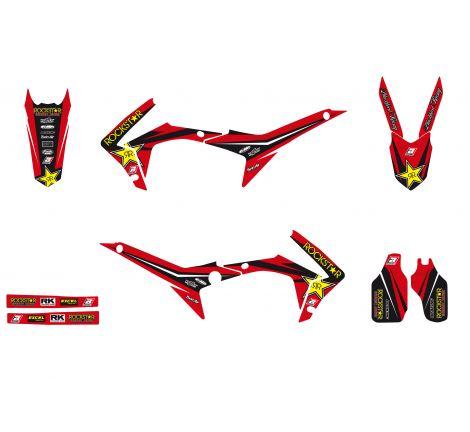 HONDA CRF250R 2014-2017, CRF450R 2013-2016 ROCKSTAR ENERGY DECAL KIT, BLACKBIRD