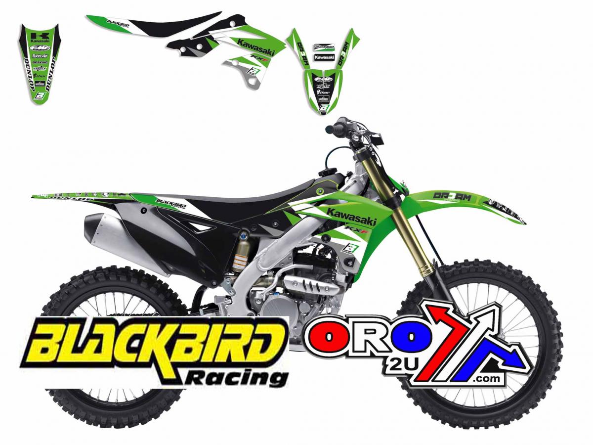 KAWASAKI KX-F250 2013-2016 DREAM 3 DECAL KIT, BLACKBIRD
