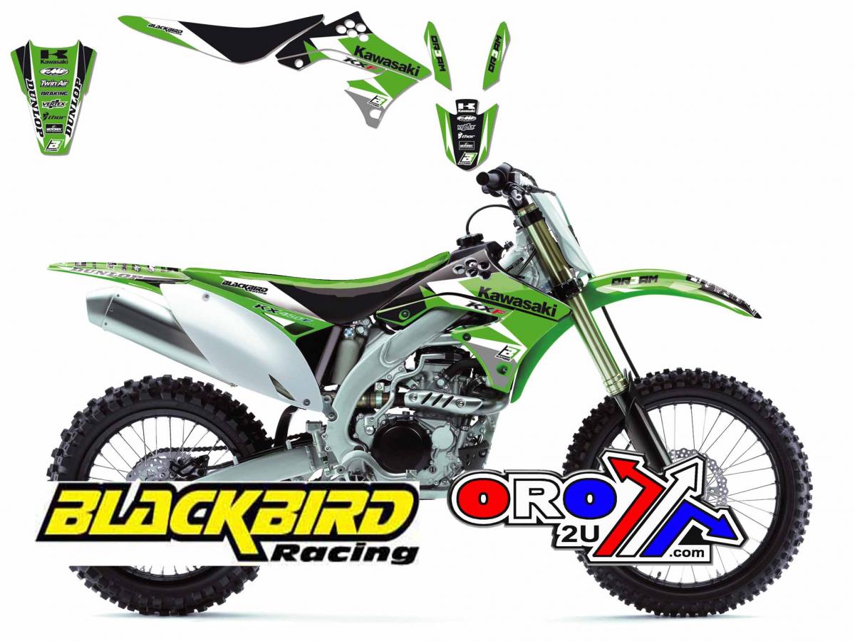 KAWASAKI KX-F450 2009-2011 DREAM 3 DECAL KIT, BLACKBIRD