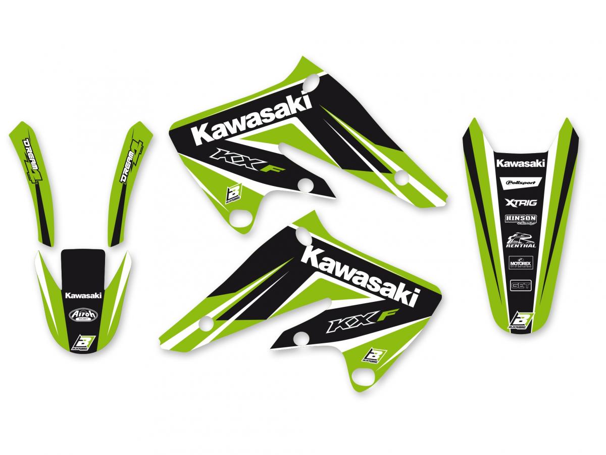 KAWASAKI KX-F250 2004-2005, DREAM 4 DECAL KIT