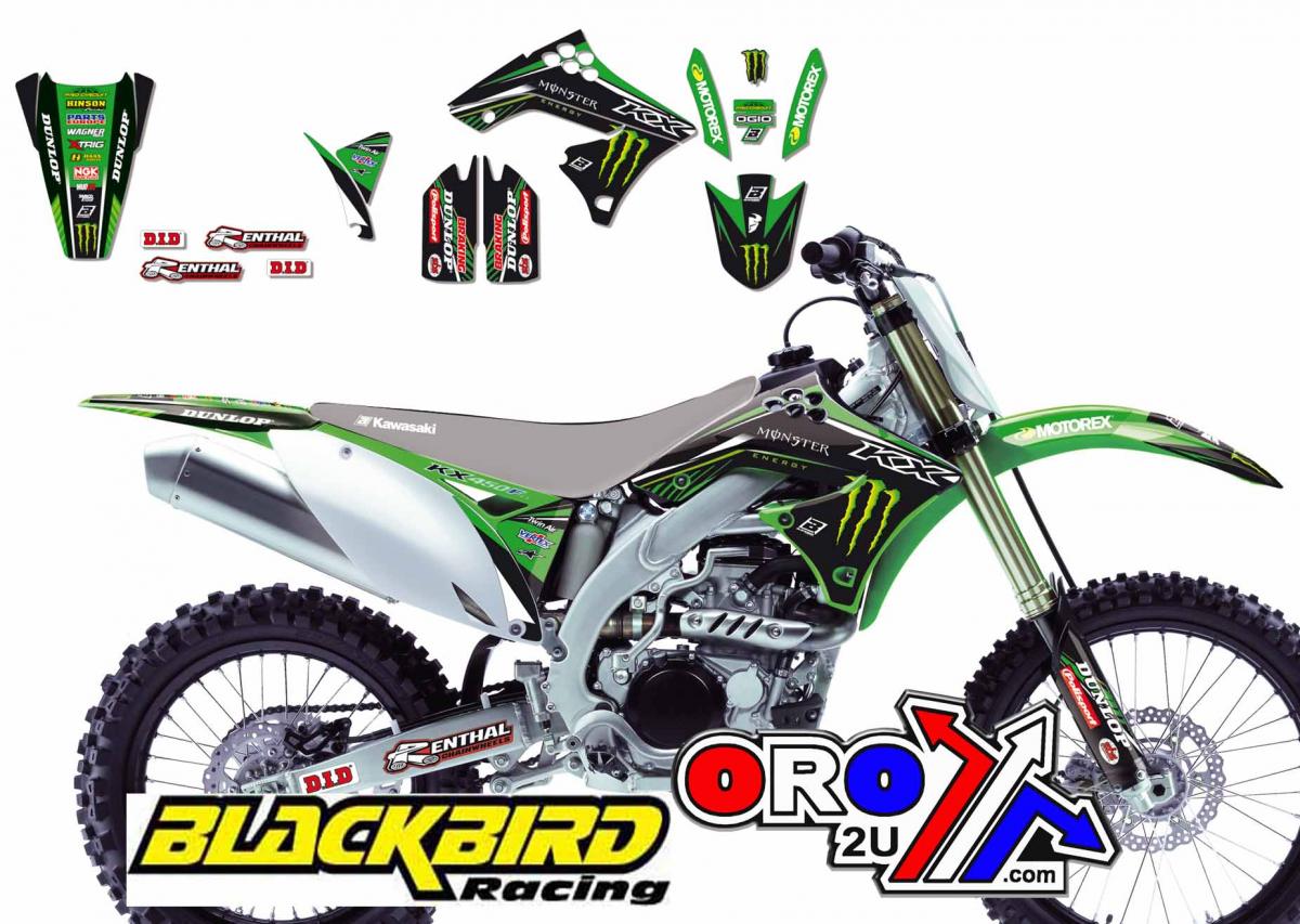 KAWASAKI KX-F450 2009-2011, MONSTER ENERGY DECAL KIT