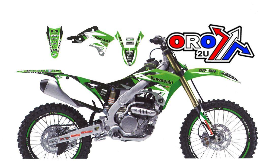 KAWASAKI KX-F450 2012-2015, DREAM 3 DECAL KIT