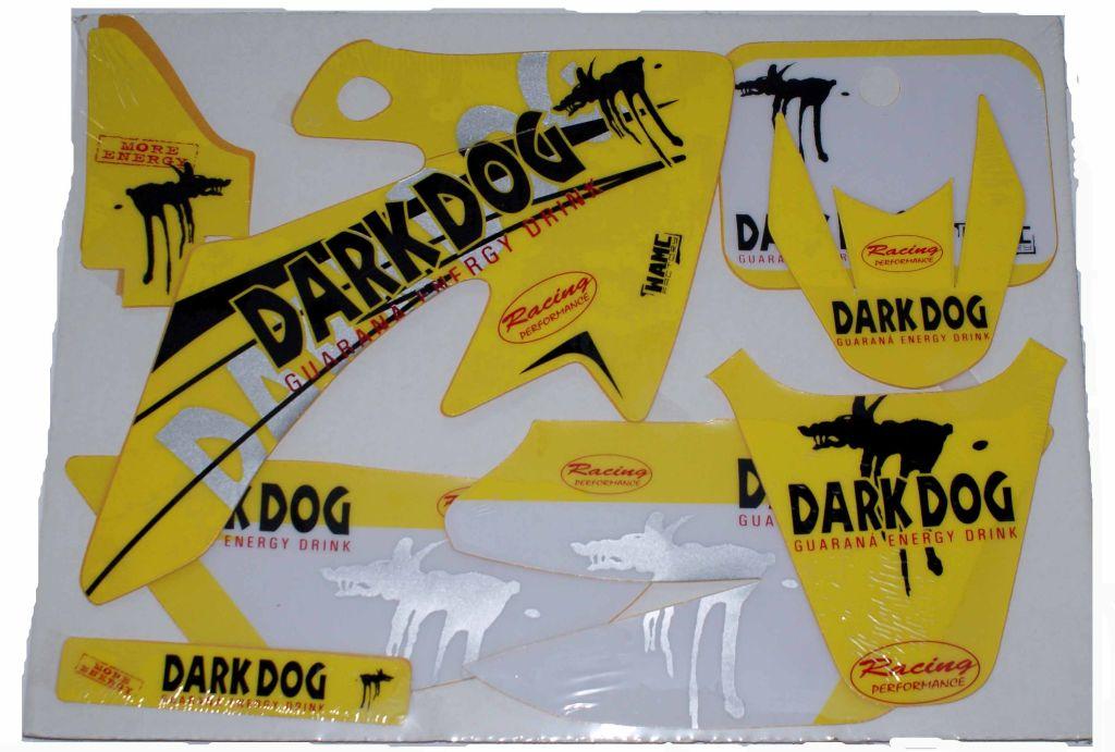 HONDA CRF50 2004-2005, WAMC DARK DOG YELLOW DECAL KIT