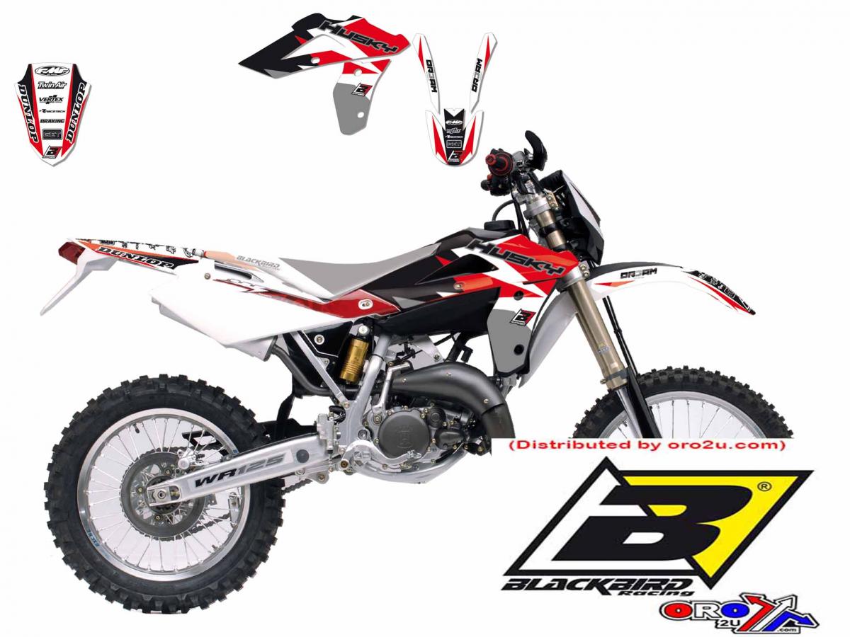 HUSQVARNA CR125/250 06-08, WR125 06-09, 250-300 06-13, DREAM-3 RED DECAL KIT