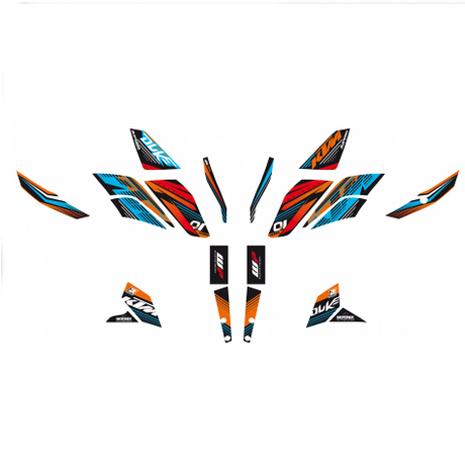 KTM DUKE 125-390 2011-2016, ONERACE DECAL KIT