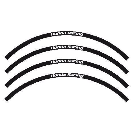 BLACK HONDA RIM STICKERS can be applied on 17'', 18'', 19'' and 21'' rims
