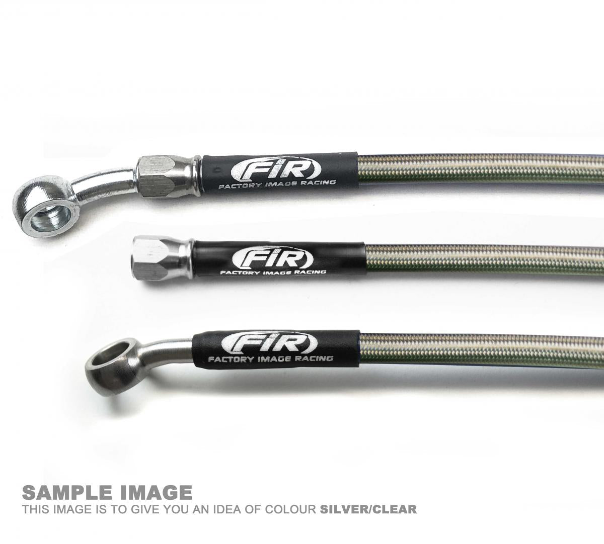 HOSE FRONT BRAKE SILVER / BLK, VENHILL H01-1-045/P TE500 510 FIR