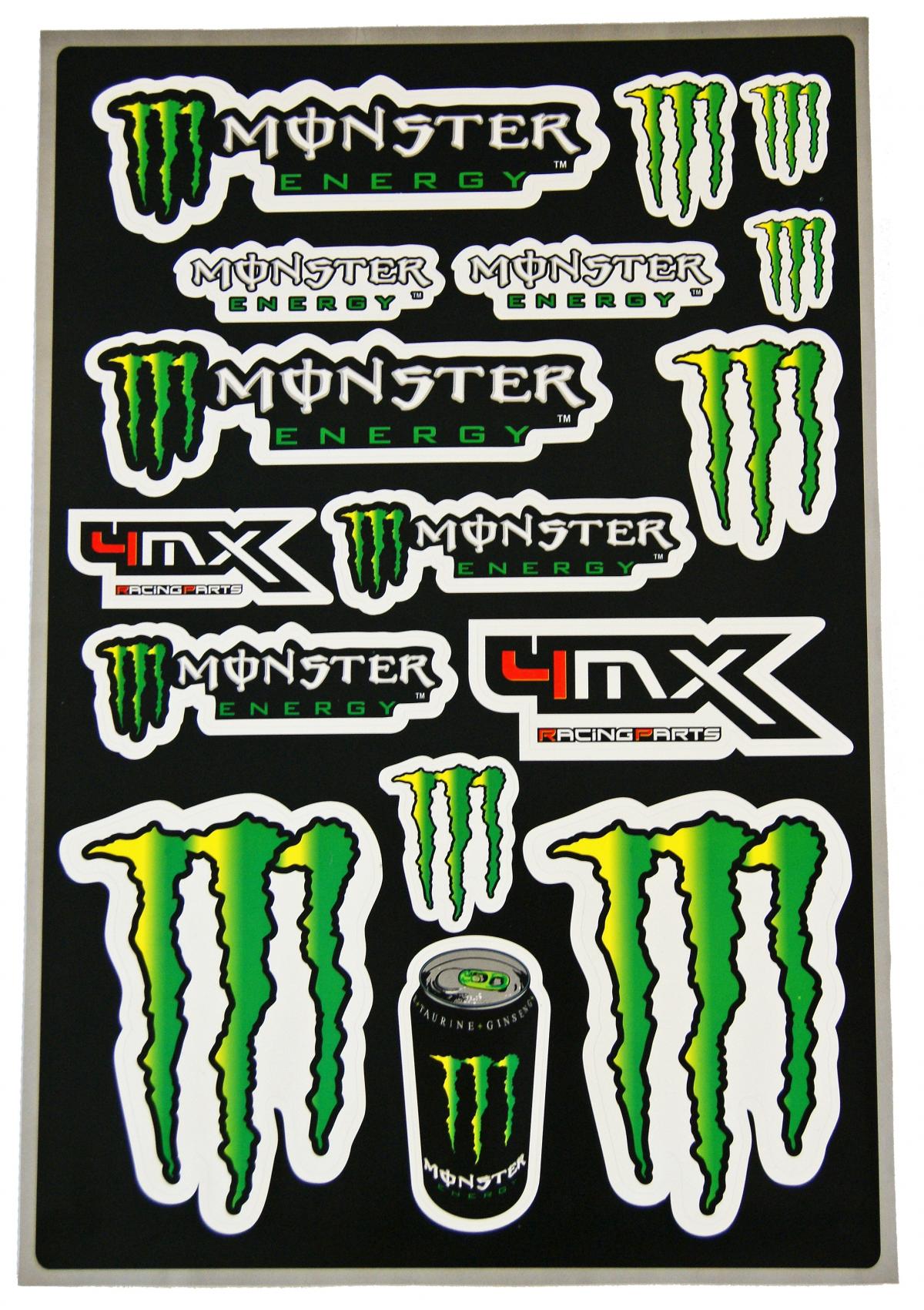 MONSTER STICKER SHEET 30x45cm