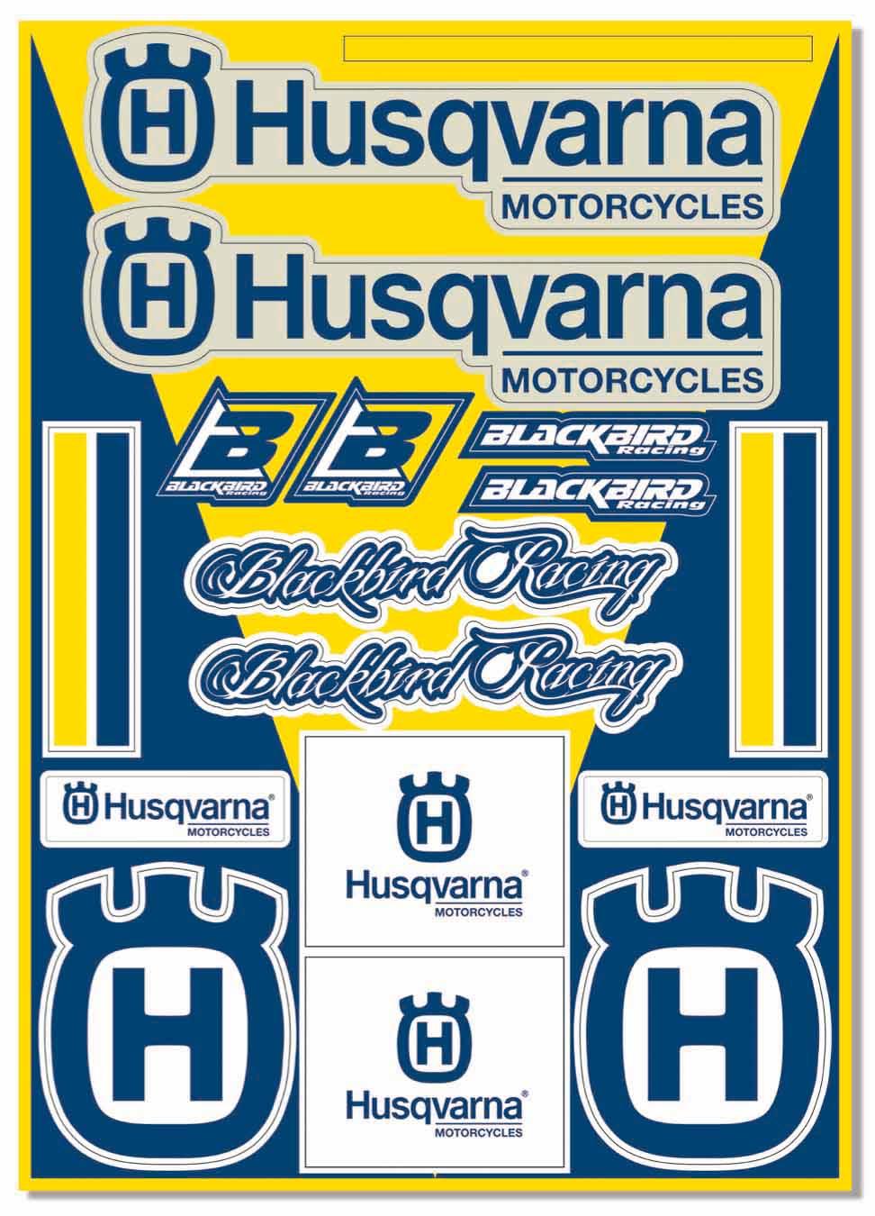 UNIVERSAL HUSQVARNA STICKER SHEET