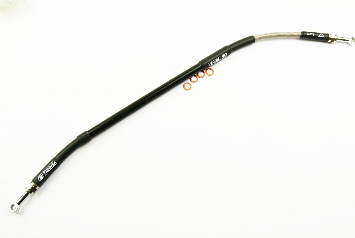 HOSE REAR BRAKE SILVER / BLK, VENHILL K01-2-025/P-CL KTM SX50 06-23