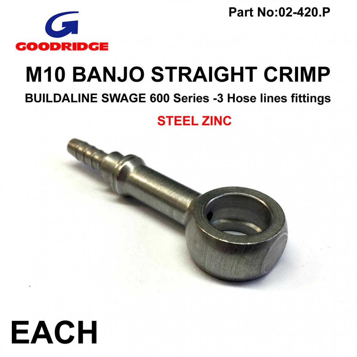 BANJO STRAIGHT PLATED 0*