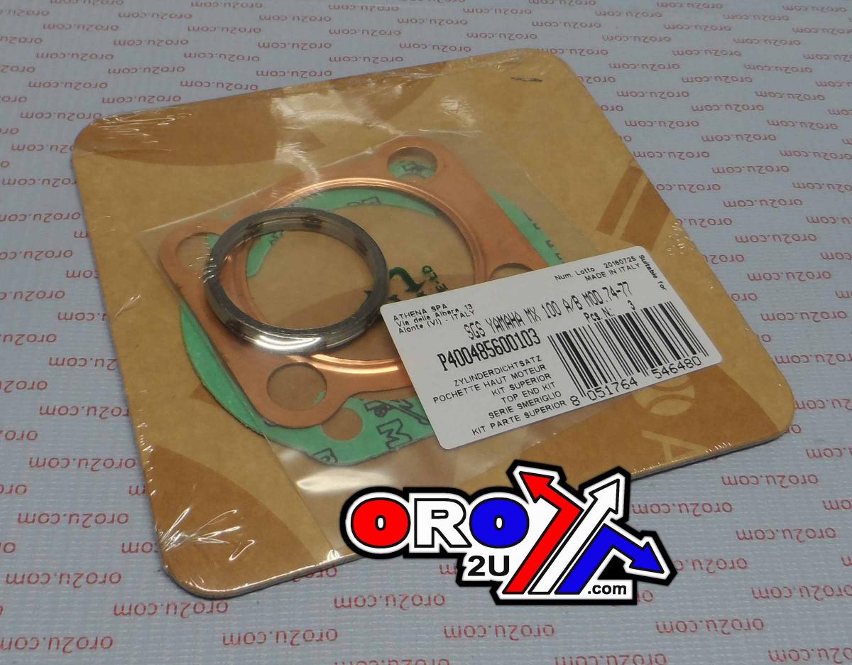 ATHENA TOP END GASKET SET YAMAHA DT100 1974-1993, MX100 1974-1975
