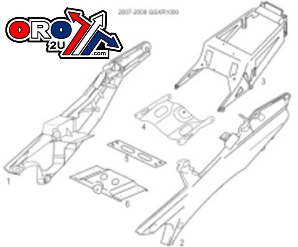 SUB FRAME KIT SUZUKI GSX-R 1000 2007-2008