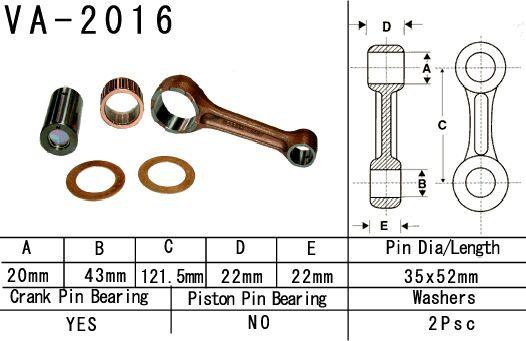 VESRAH CON ROD KIT YAMAHA YFM400 KODIAK 2000-2007