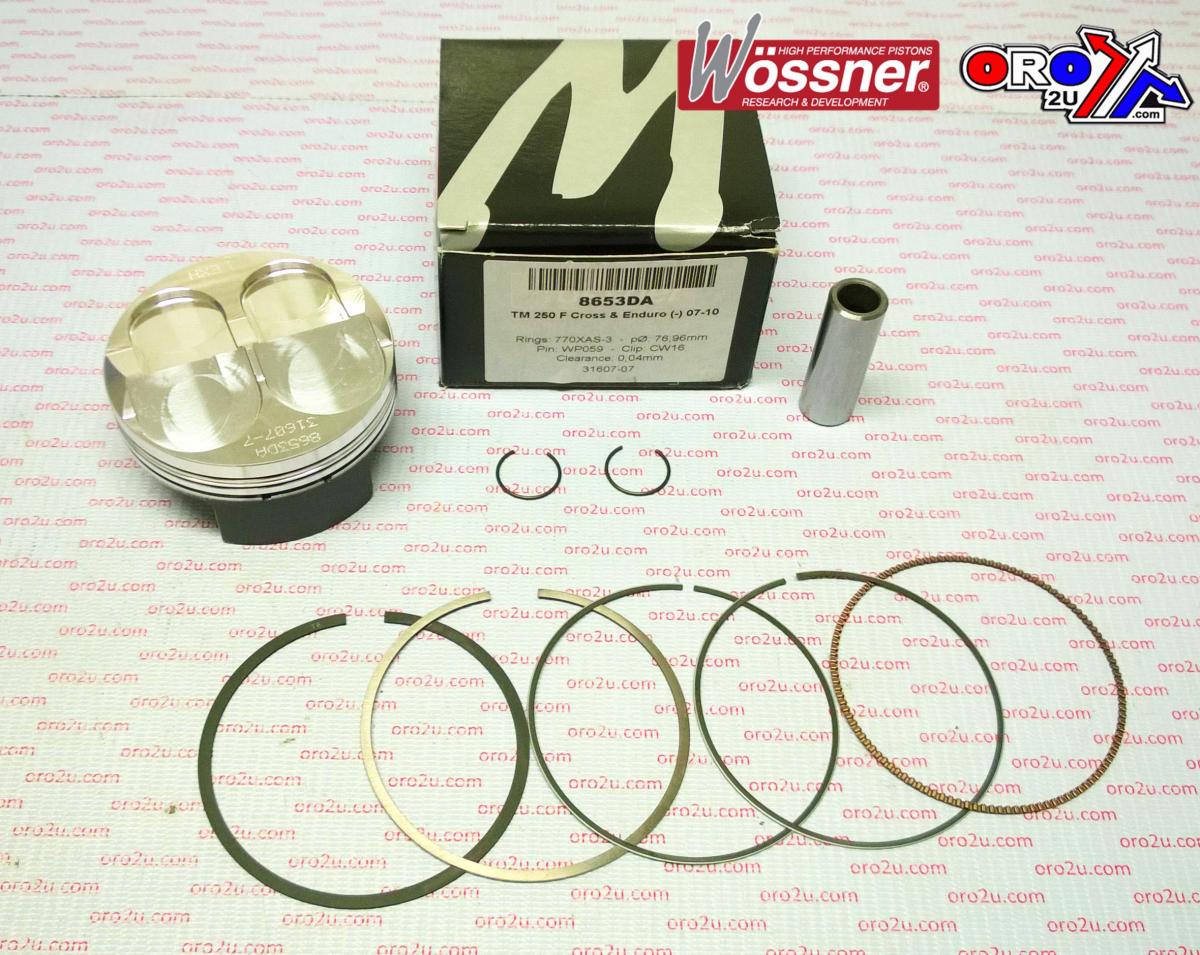 PISTON KIT 06-09 TM250F 77.00 FORGED WOSSNER 8653DA
