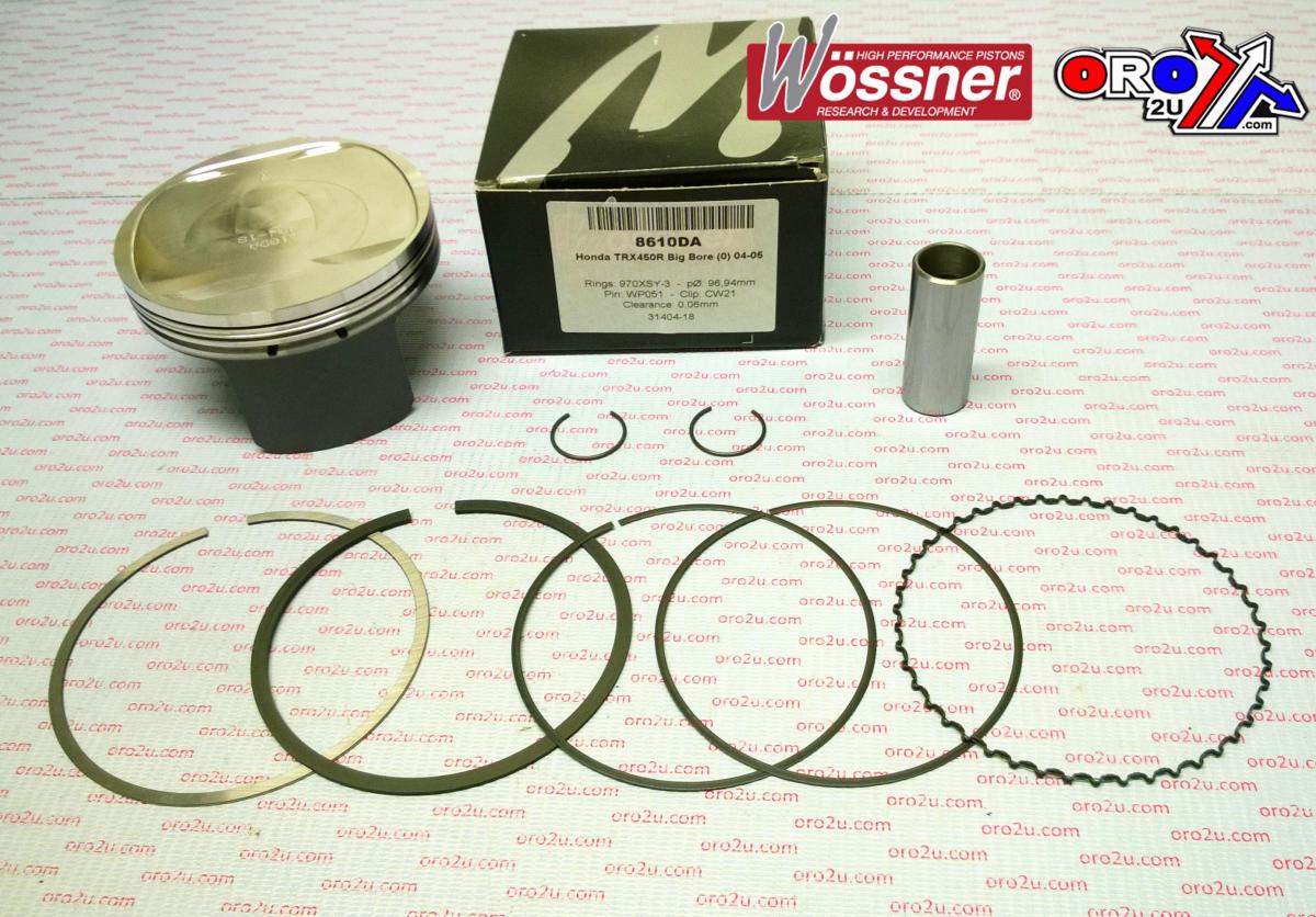 PISTON KIT 04-05 TRX450 97.00 FORGED WOSSNER 8610DA