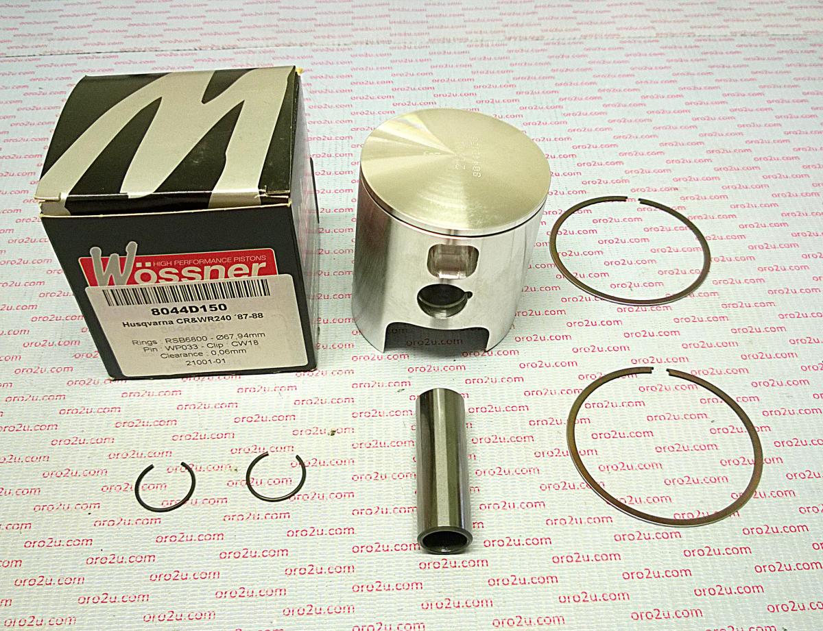 PISTON KIT 87-88 CR/WR240 67.5 WOSSNER 8044D100 HUSQVARNA