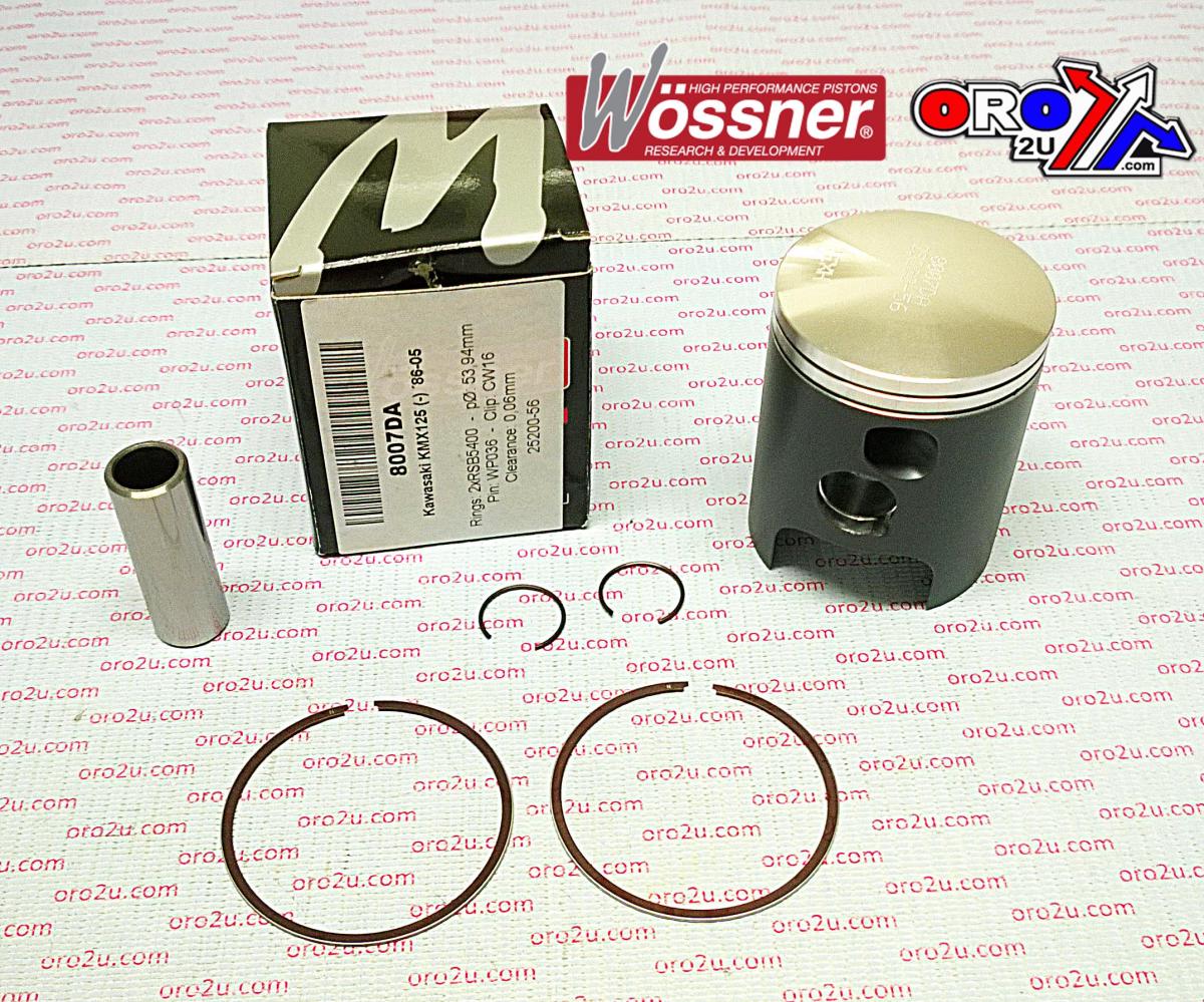PISTON KIT 86-05 KMX125 54.00 FORGED WOSSNER 8007DA