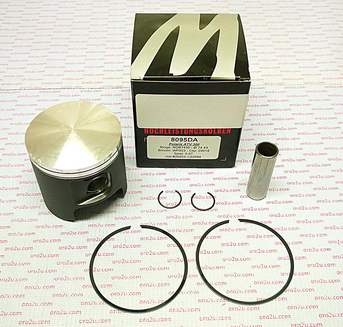 WOSSNER 76.5mm PISTON KIT POLARIS 300 ATV 94-00, XPLORER 96-99, XPRESS 96-99
