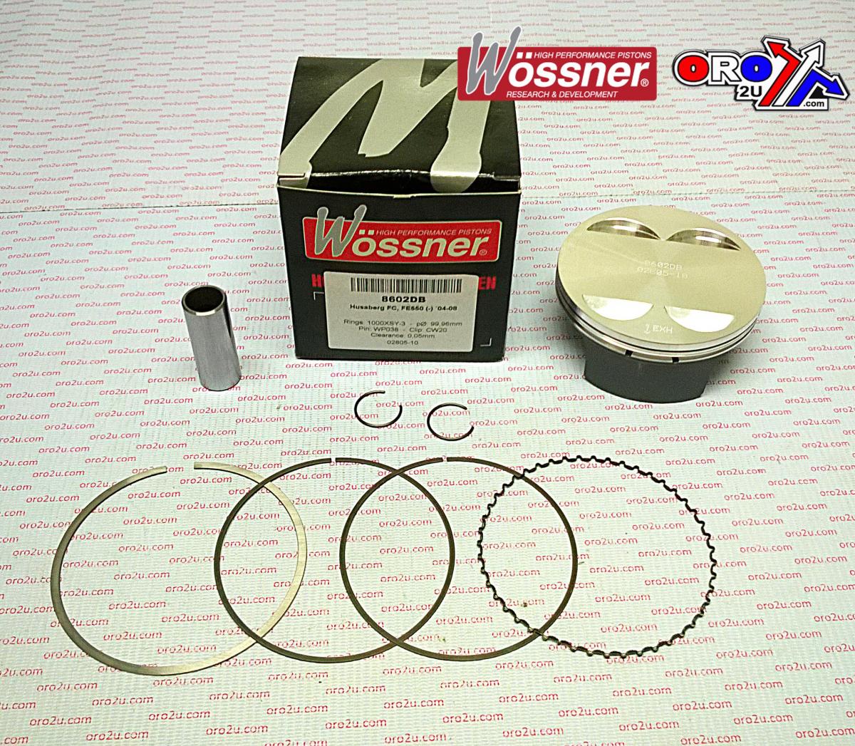 PISTON KIT 04-09 HUS 550FC WOSSNER 8602DA HUSABERG 100