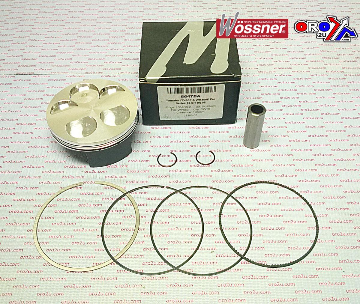 WOSSNER 94.97mm FORGED PISTON KIT C, YAMAHA YZ450F 2005, WR450F 2005