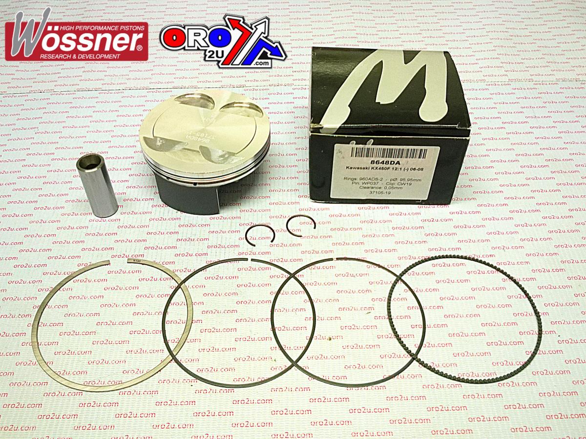 PISTON KIT 05-08 KXF450 96.00 FORGED WOSSNER 8648DB